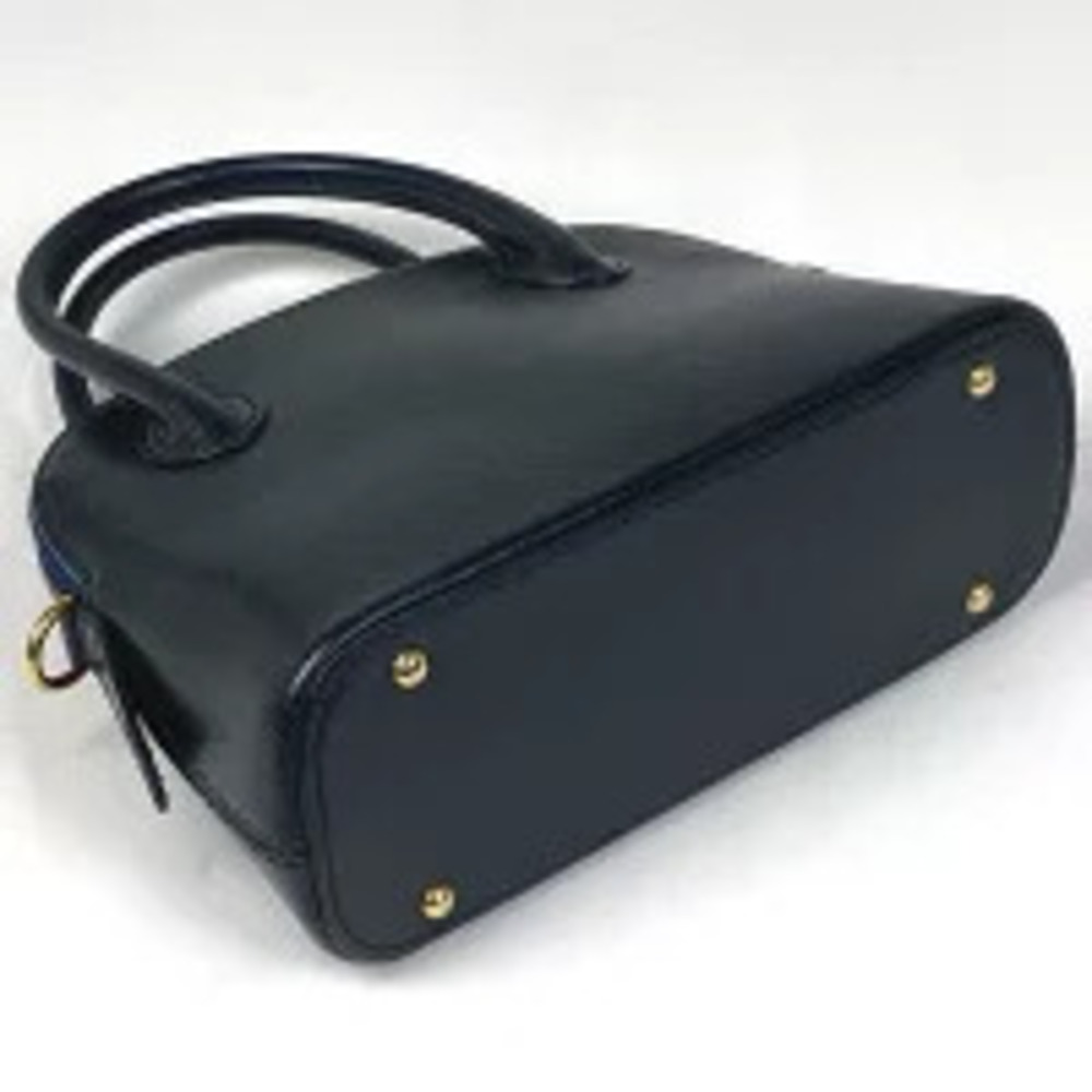 Celine Shoulder 2way Navy Bag Leather Blue